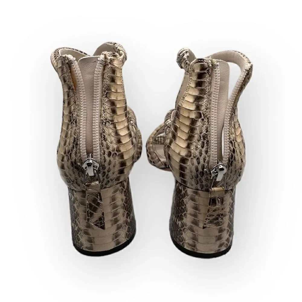 Sandro Paris Absolute Sandals masked water-snake leather eu 36 or US 5.5 6cm blo